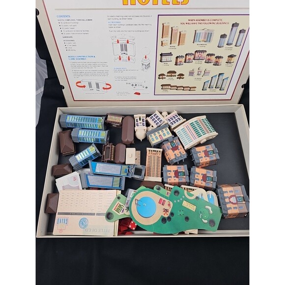 Vintage 1987 Milton Bradley MB HOTELS Real Estate Money Board Game 100% Complete - Picture 9 of 11